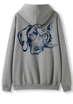 Navy Gingham Hoodie