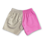 Pink And Tan Footy Shorts (KIDS)