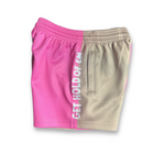 Pink And Tan Footy Shorts (KIDS)