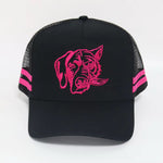 Hot Pink And Black Trucker Cap