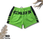 Kids Green footy shorts