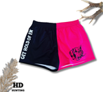 Kids Pink & Black Footy Shorts