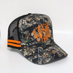 Camo and Orange Trucker Cap